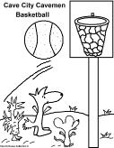 Cave City Cavemen Basketball Coloring Page